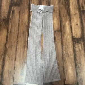 NWT Har Low Heather Gray Ribbed Pants